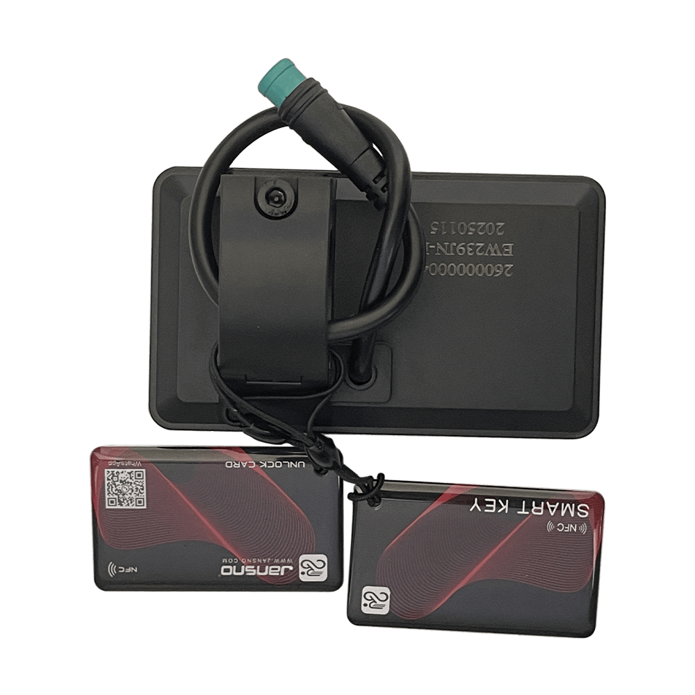 Jansno X50/X70/X90电动自行车配件,带NFC解锁显示屏,显示屏上有NFC芯片和操作界面