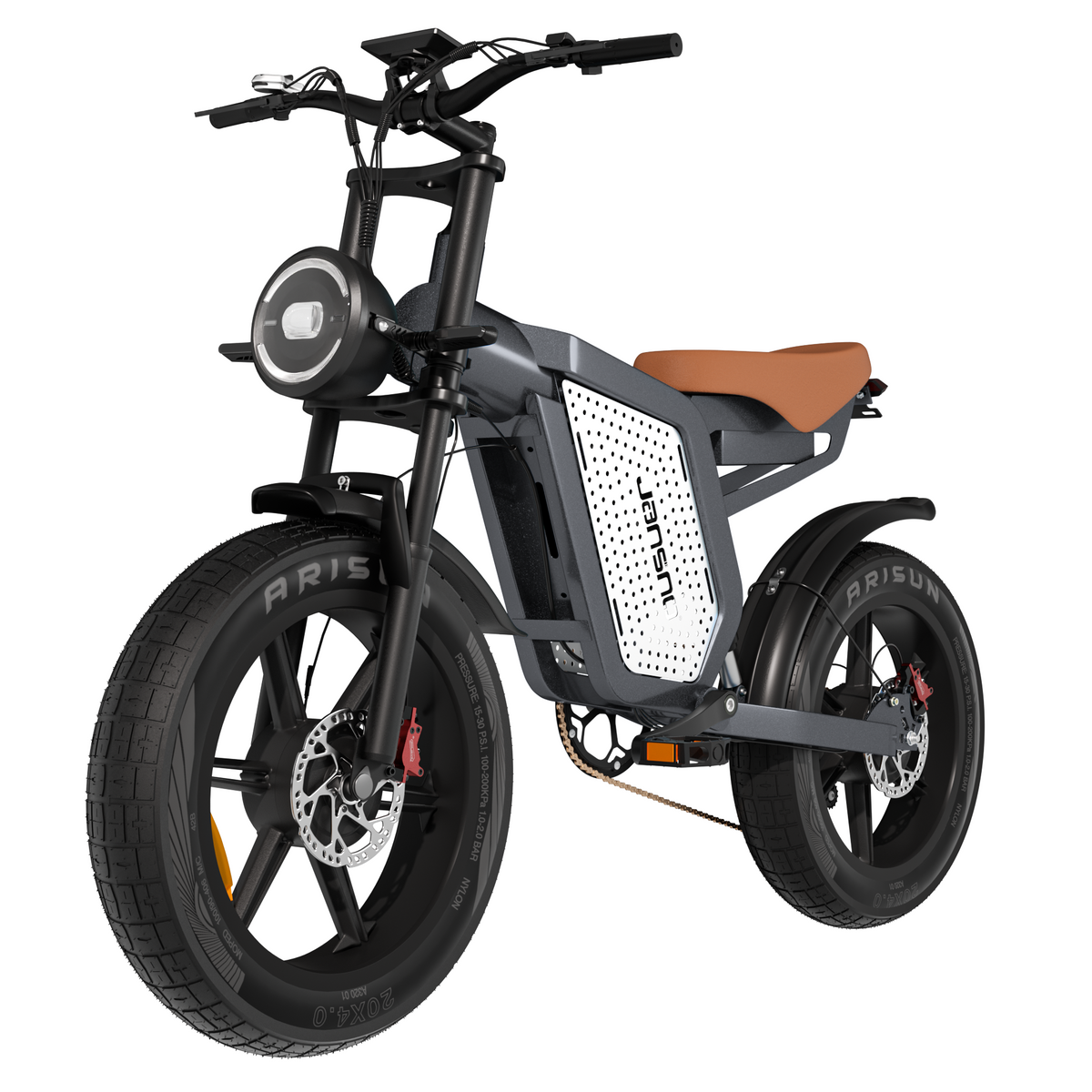 Jansno X60 grey electric bike coming soon