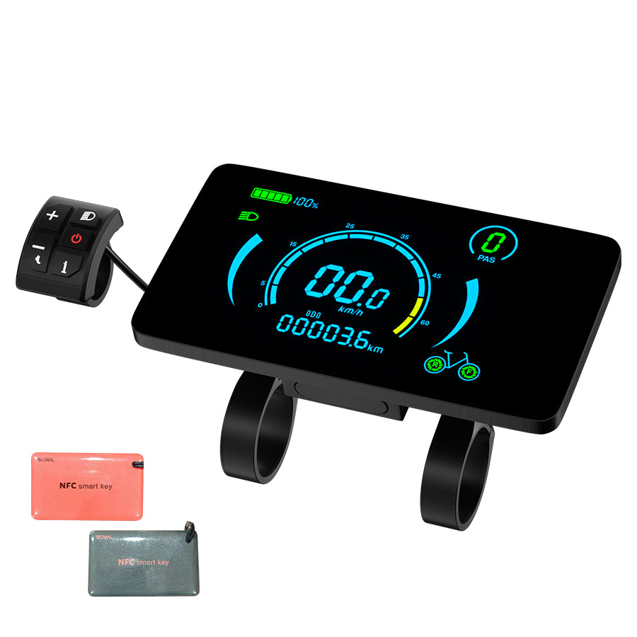 Jansno X60 ebike smart display panel is equipped with NFC unlocking