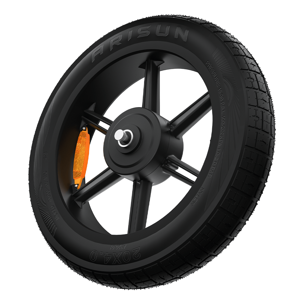Jansno X60 e-bike accessory featuring an integrated motor wheel set with black rims and motor, designed for Jansno electric bicycles.