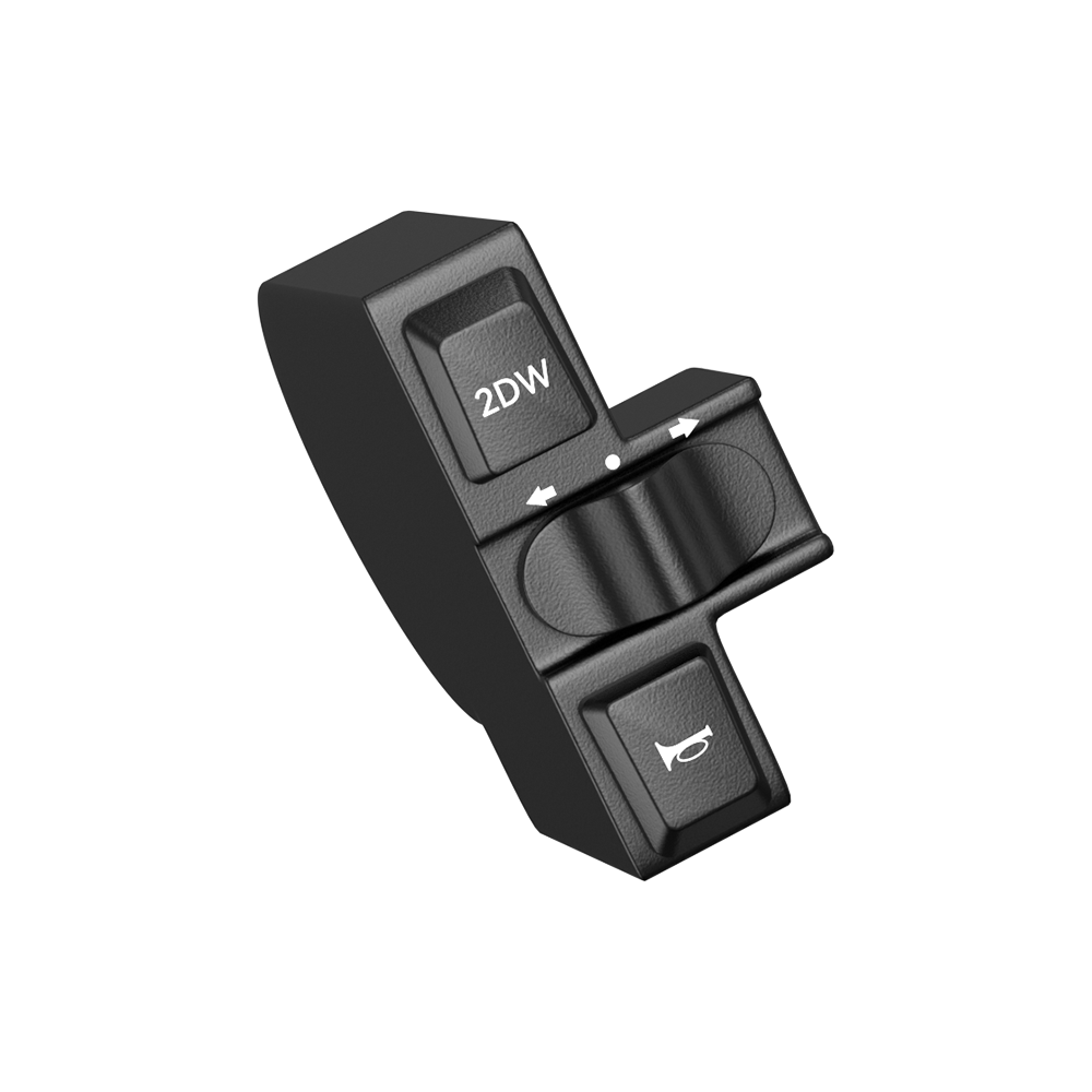 Jansno电动自行车头灯转向灯开关按钮,适用于Jansno电动车配件,黑色塑料材质。