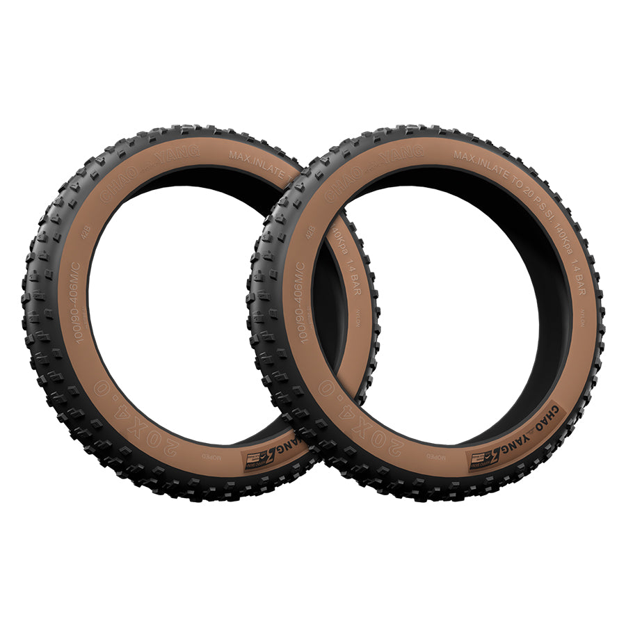 jansno x70 electric bicycle brown outer tube 20x4.0 2pcs