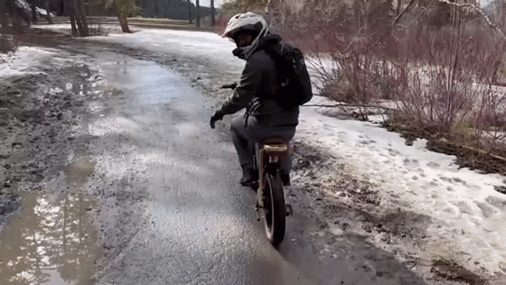 jansno x70 mountain bike Snow section