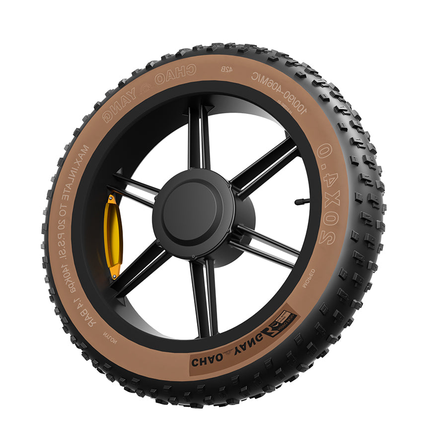 Jansno X70 brown 20x4.0 rear wheels with motor