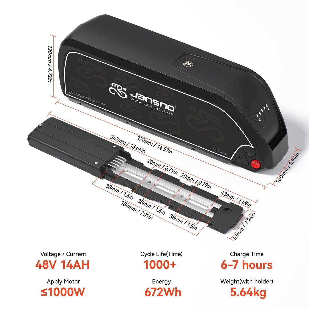 Jansno Battery 14Ah/ 17Ah/ 20Ah/ 23Ah 48V Battery Jansno Battery 14Ah/ 17Ah/ 20Ah/ 23Ah 48V Battery