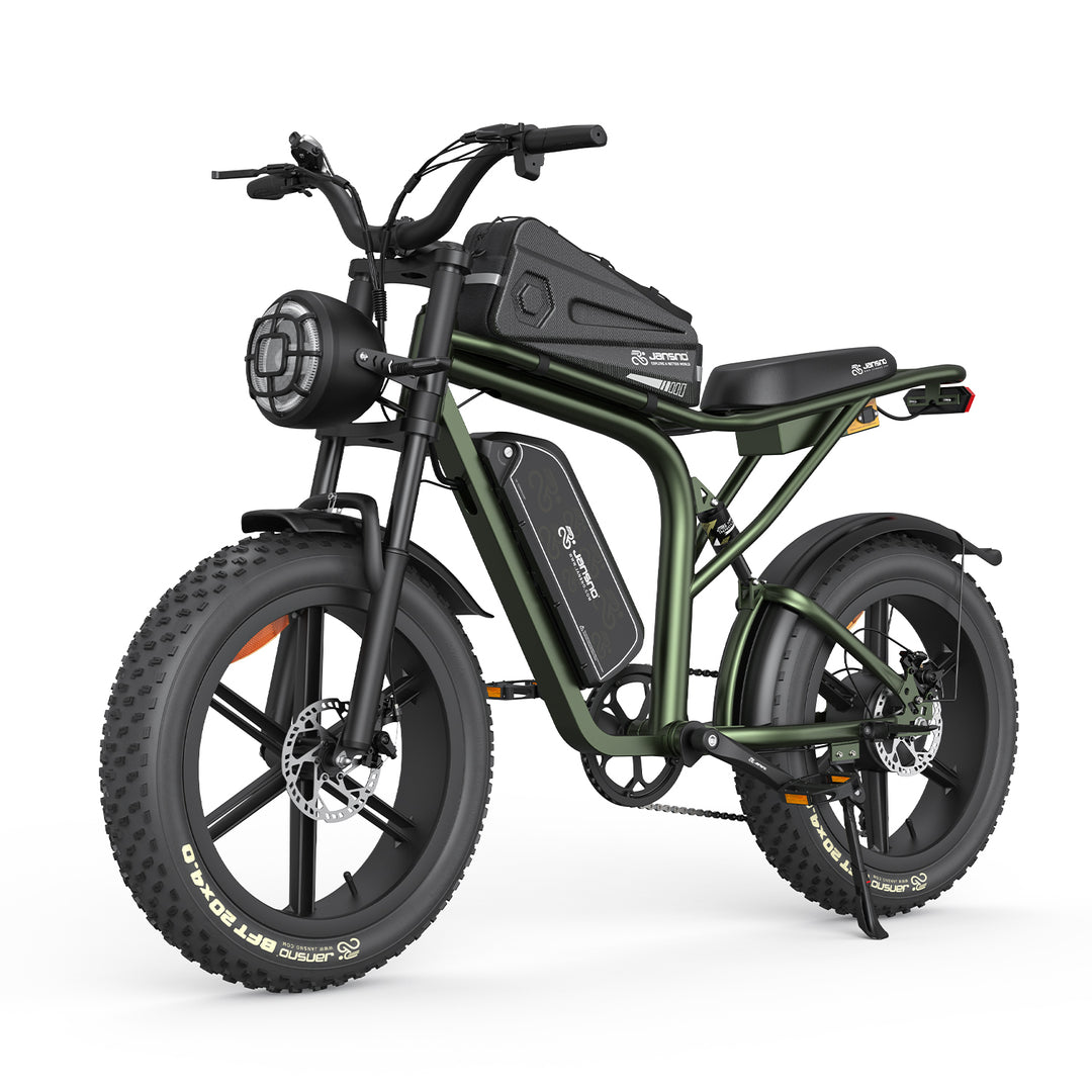 Jansno X80 – All-Terrain Sport E-Bike Complete with Cycling Storage Bag