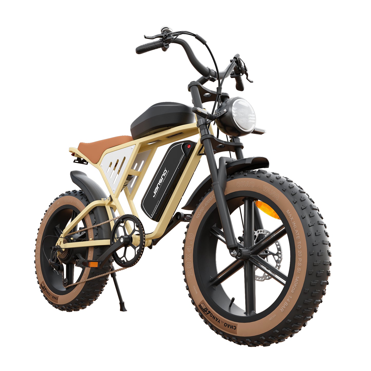 JANSNO X70 Electric Bike 750W Motor 48V 14AH And 20AH Dual Batteries 20 * 4.0 Fat Tires 7-Speed Shimano 120 Miles Range 26MPH Speed Electric Mountain Bicycle