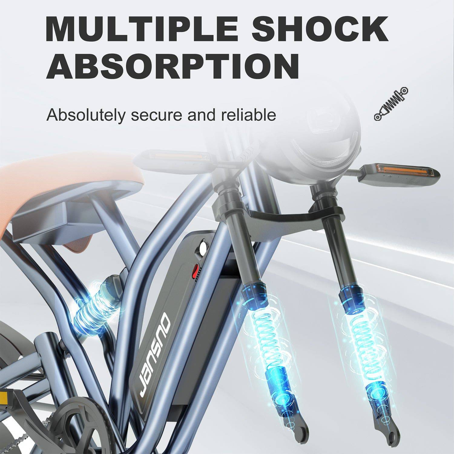 JANSNO X50 Fat Tire Electric Bike for Adults,NFC Display