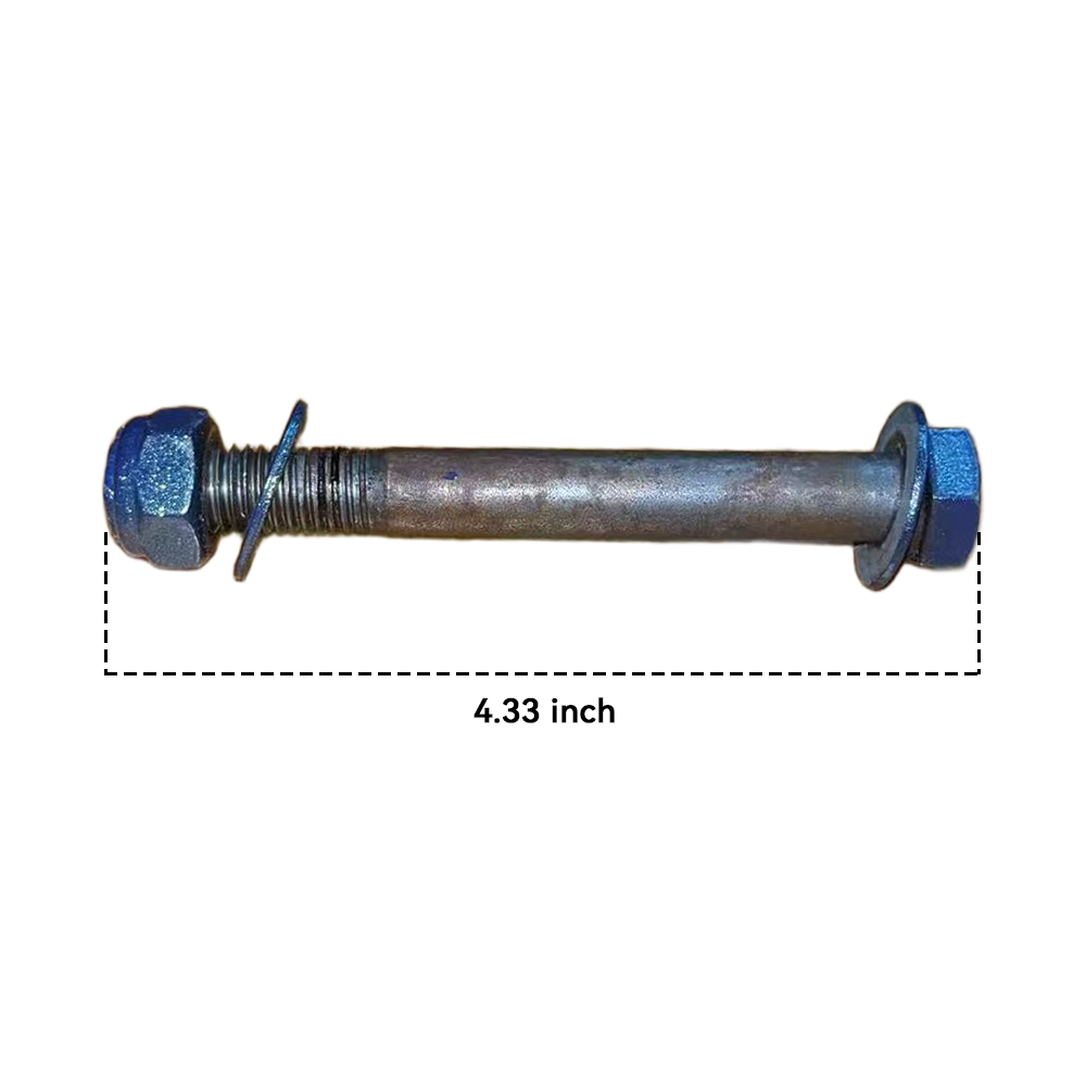 The central screws connecting the front and rear of the bicycle