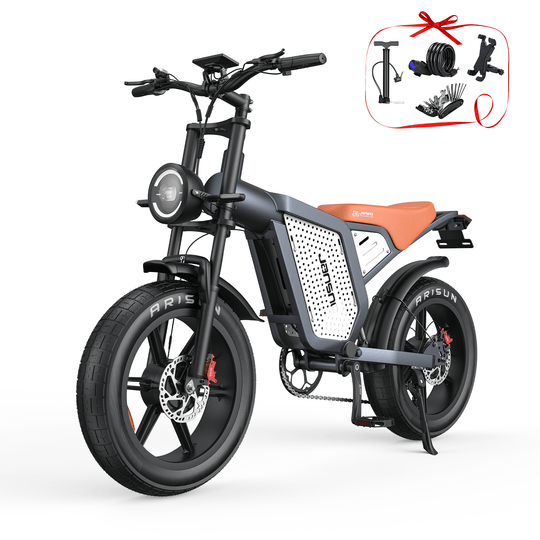 JANSNO X60 electric bike with dual motor all-wheel drive, showcasing sleek frame design and detailed view of tires and components.