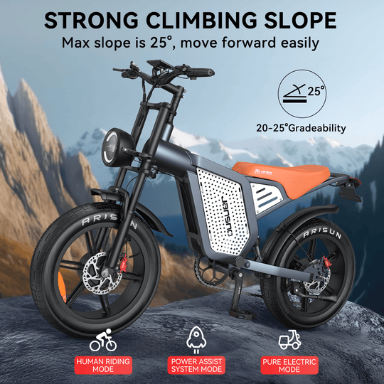 JANSNO X60 electric bike with dual motors and all-wheel drive, showcasing the frame, wheels, and motor components.