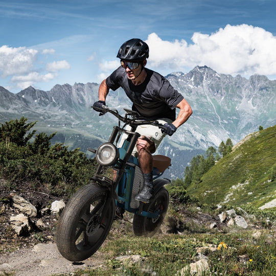 Jansno X60 electric bike with dual motors and all-wheel drive, designed for outdoor and off-road riding on rugged terrains.