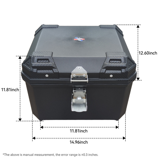 The frontal view of the rear cargo box size for jansno x70
